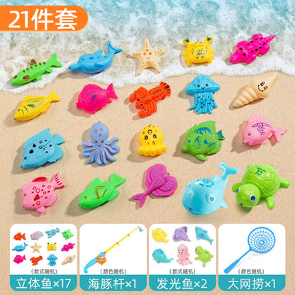 Strictly select boys, age puzzle fishing, toy pool, magnetic sucking baby, female early education, fishing sister and brother toys, children's gifts