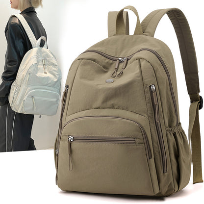 New ultralight waterproof parachute nylon cloth women's large capacity puff bag fashion niche women's backpack