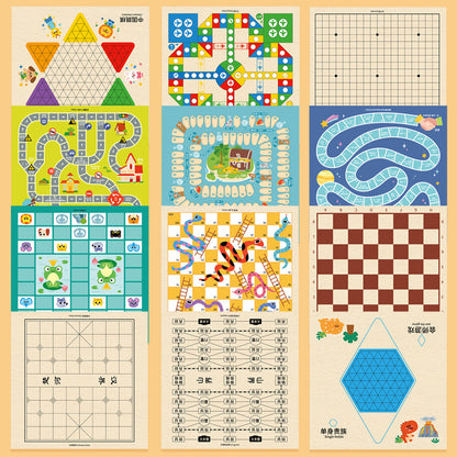 Wooden Multifunctional Indoor Games Chess, Ludo, Adult Interactive Board Game Gifts, Children's Toys Puzzle