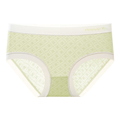 pure cotton women's antibacterial jacquard fabric close-fitting, non-feeling, super breathable, light and dry, small fresh briefs