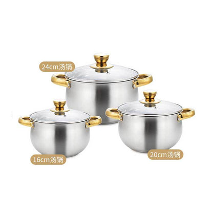 stainless steel pots and pans set kit  source pots thickened cookware cookware soup pot cookware