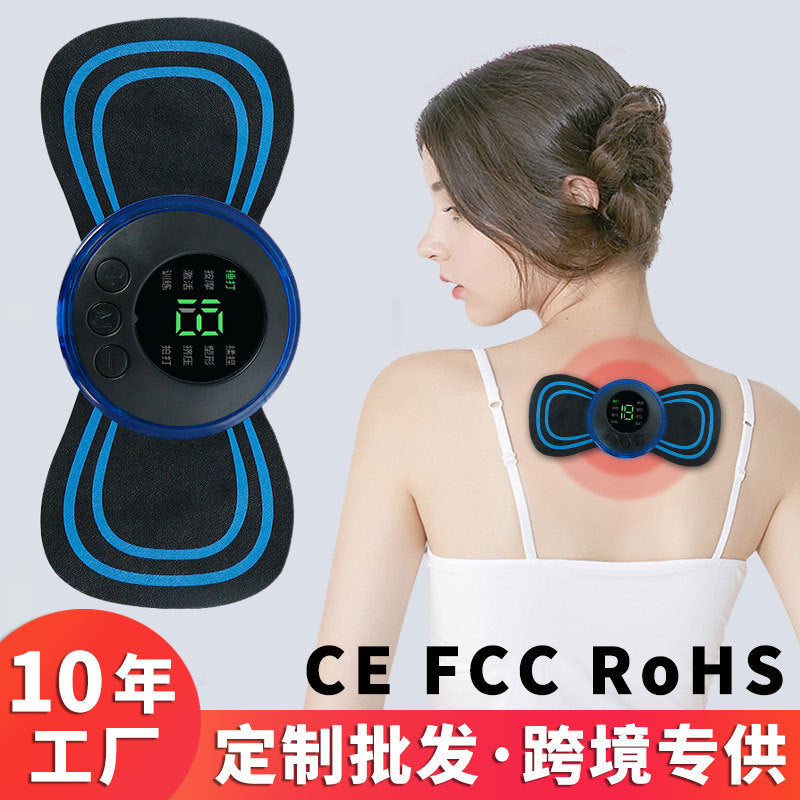 Cervical Spine Pulse Massage Patch EMS Portable Electrotherapy Mini Massager Shoulder and Neck Smart Electric Neck Massager