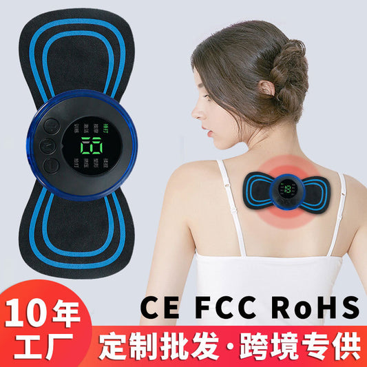 Cervical Spine Pulse Massage Patch EMS Portable Electrotherapy Mini Massager Shoulder and Neck Smart Electric Neck Massager