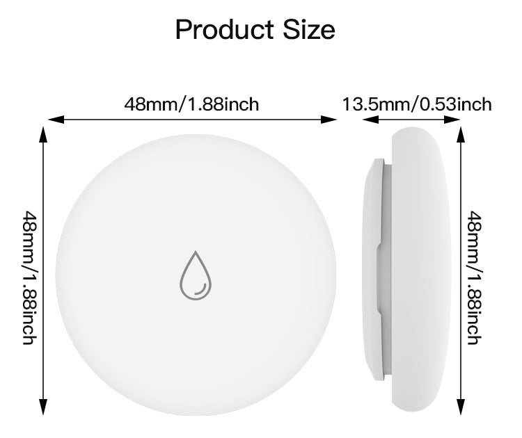 Tuya Zigbee Water Immersion Sensor, Wireless Water Sensor, Water Leakage Detection Alarm, Smart Home Water Level Alarm
