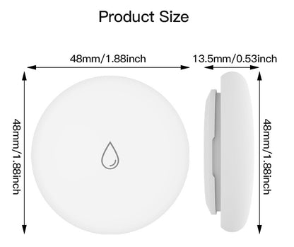 Tuya Zigbee Water Immersion Sensor, Wireless Water Sensor, Water Leakage Detection Alarm, Smart Home Water Level Alarm