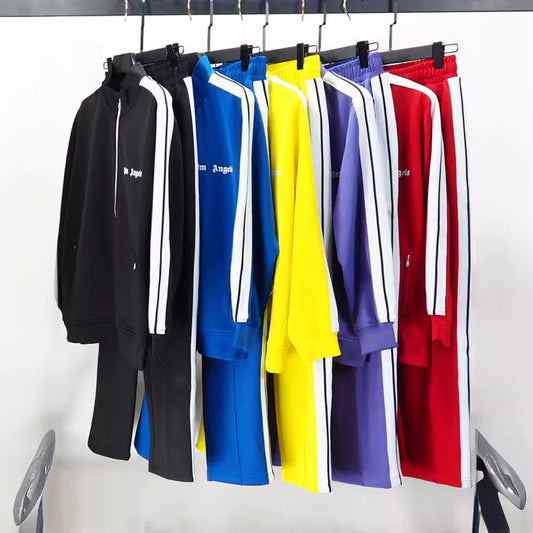 The correct version of the tide brand palm palm angel striped webbing high street casual sports jacket couple suit