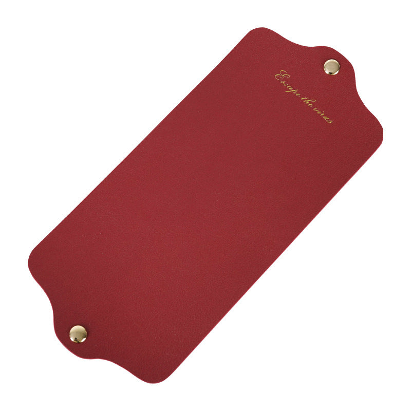 Yueting mask storage folder Japanese style double-sided leather mask temporary storage folder can be folded small and fresh mask storage box