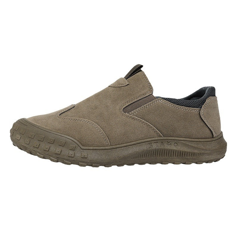 spring popular labor protection shoes men's shoes low-top waterproof leather boots men's outdoor anti-slip wear-resistant casual work shoes