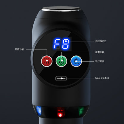 Mini Electric Hot Compress Fascia Gun Portable Fitness Massage Gun Fascia Gun Vibrating Muscle Relaxation Massager Manufacturer