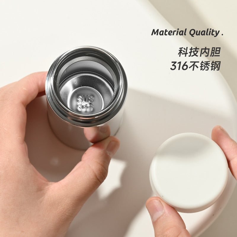 New Mini Thermos Mug Small Portable Simple Creative Water Cup Portable Pocket Cup Spot