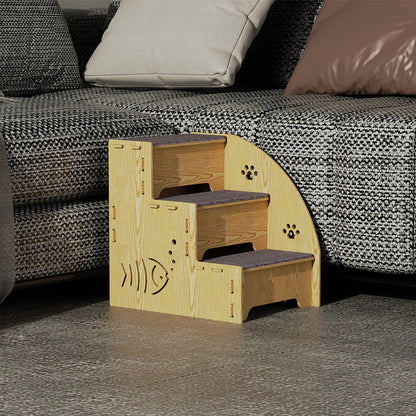 Pet climbing ladder, elderly cat, pet dog bed, ladder, sofa climbing ladder, dog step, wooden teddy cat stairs