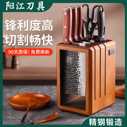 Knives, kitchen supplies, kitchen knives, cutting board sets, household food knives, full sets, Yangjiang forging and bone chopping knives, combination Z