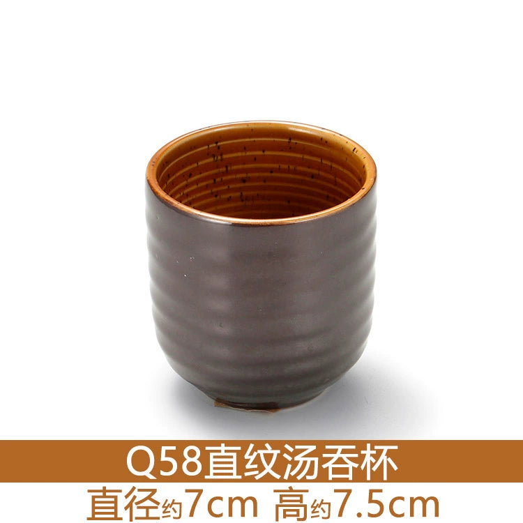 A radish Japanese-style coarse ceramic rice bowl features retro creative dishes and cups slightly flawed tableware ice cream bowl