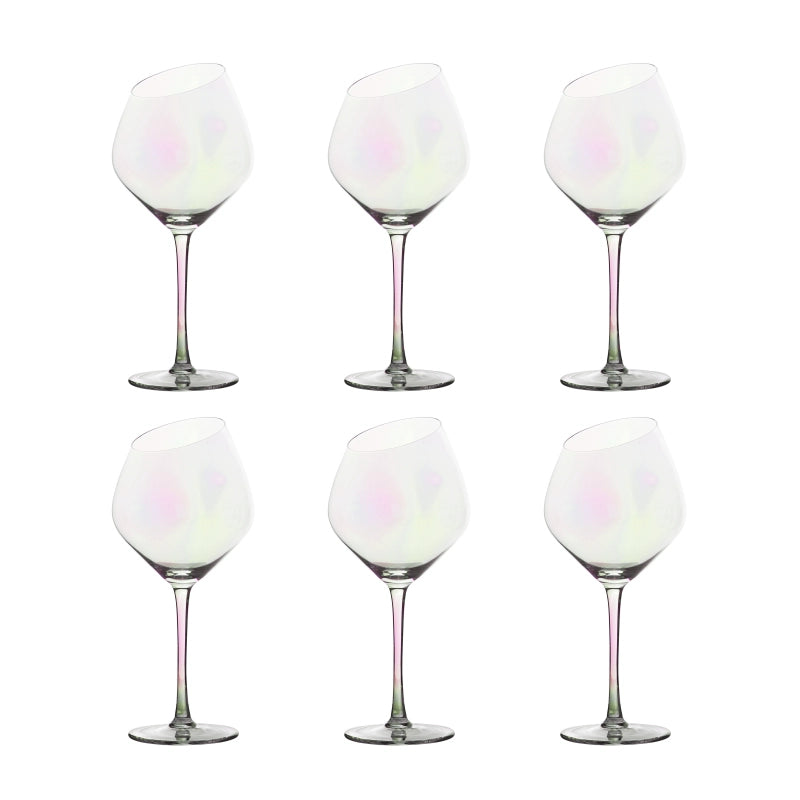 Haoyue cold spring rainbow ion plating crystal glass red wine glass goblet oblique wine glass champagne cup