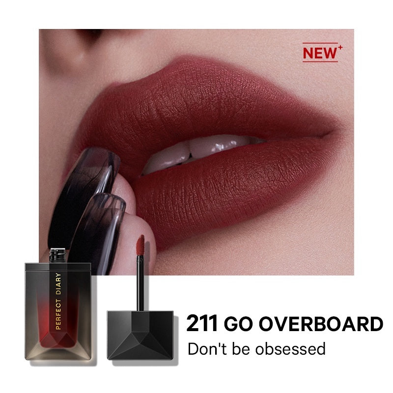 Perfect Diary Weightless Longwear Lip Stain Readme Lip Veil Sheer Matte Ultra Lightweight Lipstick 6 Shades Card-like Design 4g