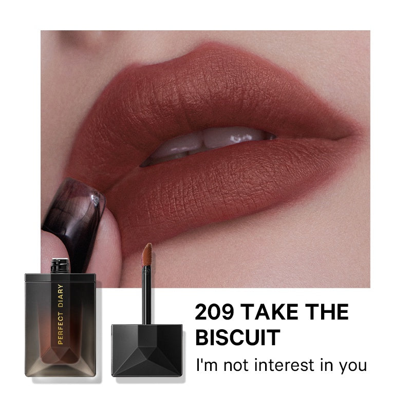 Perfect Diary Weightless Longwear Lip Stain Readme Lip Veil Sheer Matte Ultra Lightweight Lipstick 6 Shades Card-like Design 4g