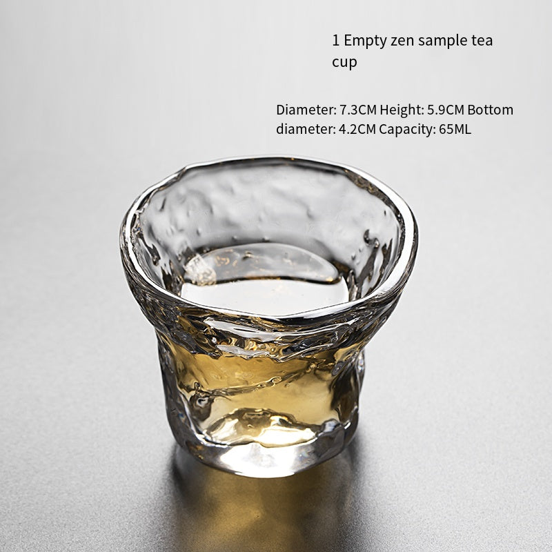 Pure handmade transparent glass tea cup