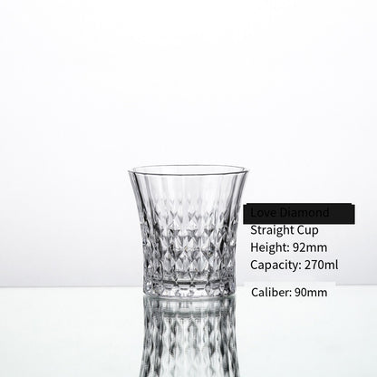 French original imported CDA luxury crystal glass fashion goblet Portuguese white wine glass diamond pattern red wine glass