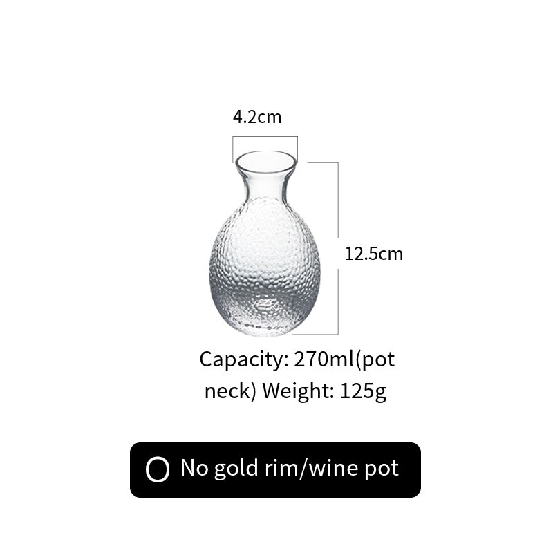 Japanese style glass creative liquor wine set household small wine glass wine dispenser wine jug sake cup fruit wine plum