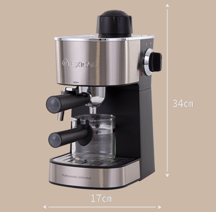 European standard pump pressure espresso machine puff home small semi-automatic espresso machine steam coffee machine