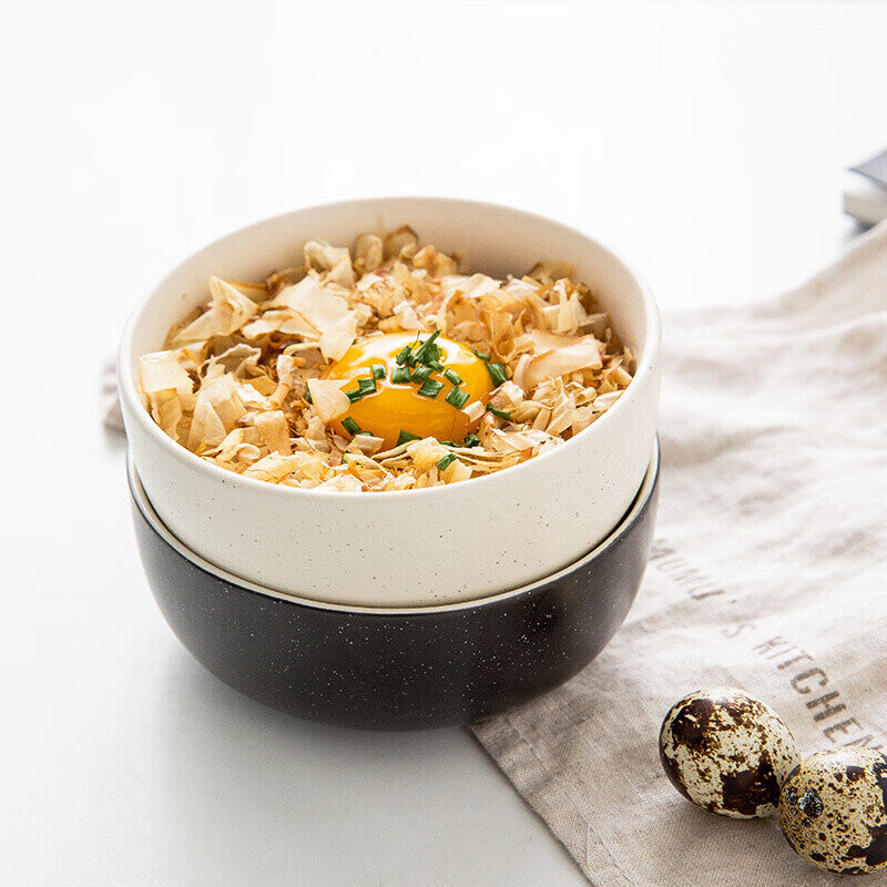 Yi Jia (IJARL) Japanese-style ceramic tableware small soup bowl rice bowl 6-inch noodle bowl home bowl salad bowl Nordic impression white
