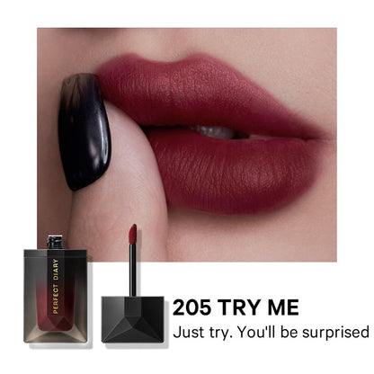 Perfect Diary Weightless Longwear Lip Stain Readme Lip Veil Sheer Matte Ultra Lightweight Lipstick 6 Shades Card-like Design 4g