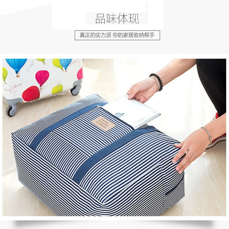 Nanjiren NanJiren storage bag reinforced thickened Oxford cloth waterproof luggage packing bag solid color cotton quilt moving bag consignment bag 50*40*25cm