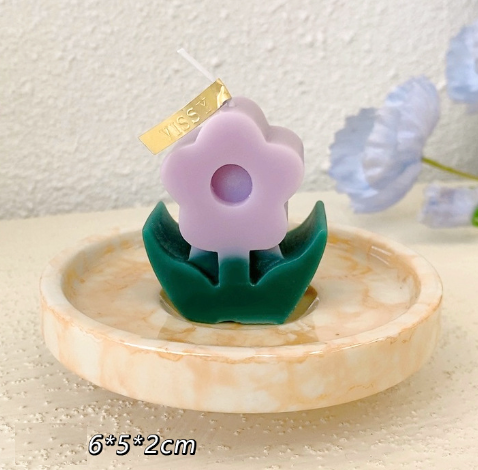 Cute flower aromatherapy candle ins wind girl heart indoor desktop home decoration decoration photo props gift