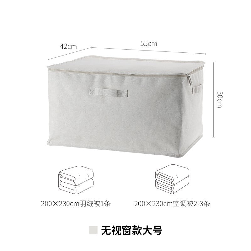 Shimoyama (SHIMOYAMA) [Seasonal Storage Essentials] Quilt Storage Bag Cotton Linen Cloth Art Finishing Bag Household Clothes Packing Bag Quilt Waterproof, Moisture-proof and Dust-proof Bag