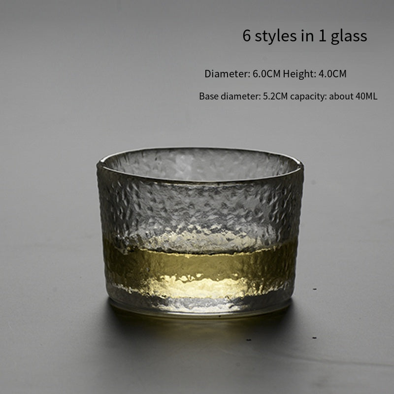 Pure handmade transparent glass tea cup