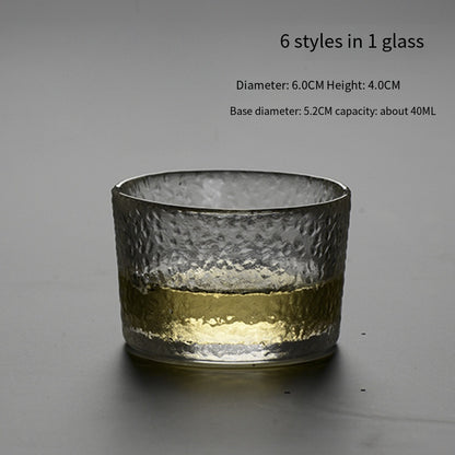 Pure handmade transparent glass tea cup