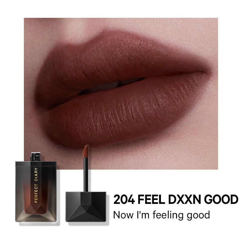 Perfect Diary Weightless Longwear Lip Stain Readme Lip Veil Sheer Matte Ultra Lightweight Lipstick 6 Shades Card-like Design 4g