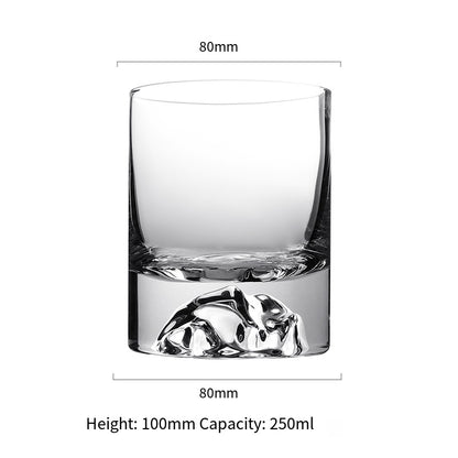 Whiskey glass wine glass creative ice mountain snow mountain cup Jinshan thick bottom bar special spirits glass foreign wine cup