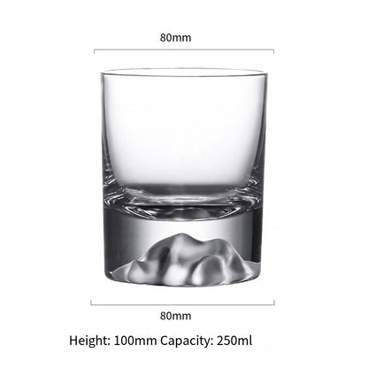 Whiskey glass wine glass creative ice mountain snow mountain cup Jinshan thick bottom bar special spirits glass foreign wine cup