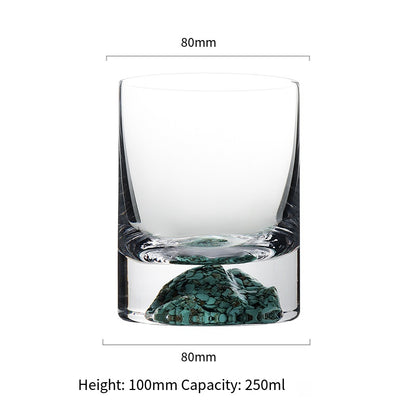 Whiskey glass wine glass creative ice mountain snow mountain cup Jinshan thick bottom bar special spirits glass foreign wine cup