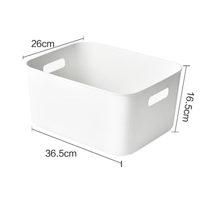 Visitor Storage Box Japanese Simple Desktop with Handle Storage Box Cosmetic Snack Storage Box Multifunctional Sundry Storage Box Underwear Storage Basket 15L Medium Size 4