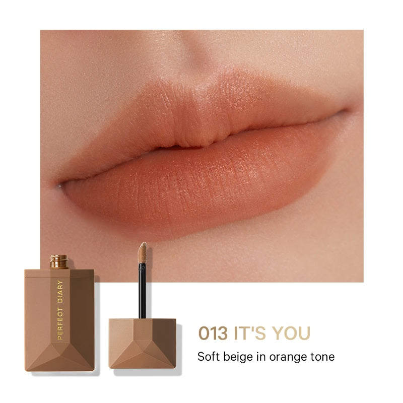 Perfect Diary Weightless Longwear Lip Stain Readme Lip Veil Sheer Matte Ultra Lightweight Lipstick 6 Shades Card-like Design 4g